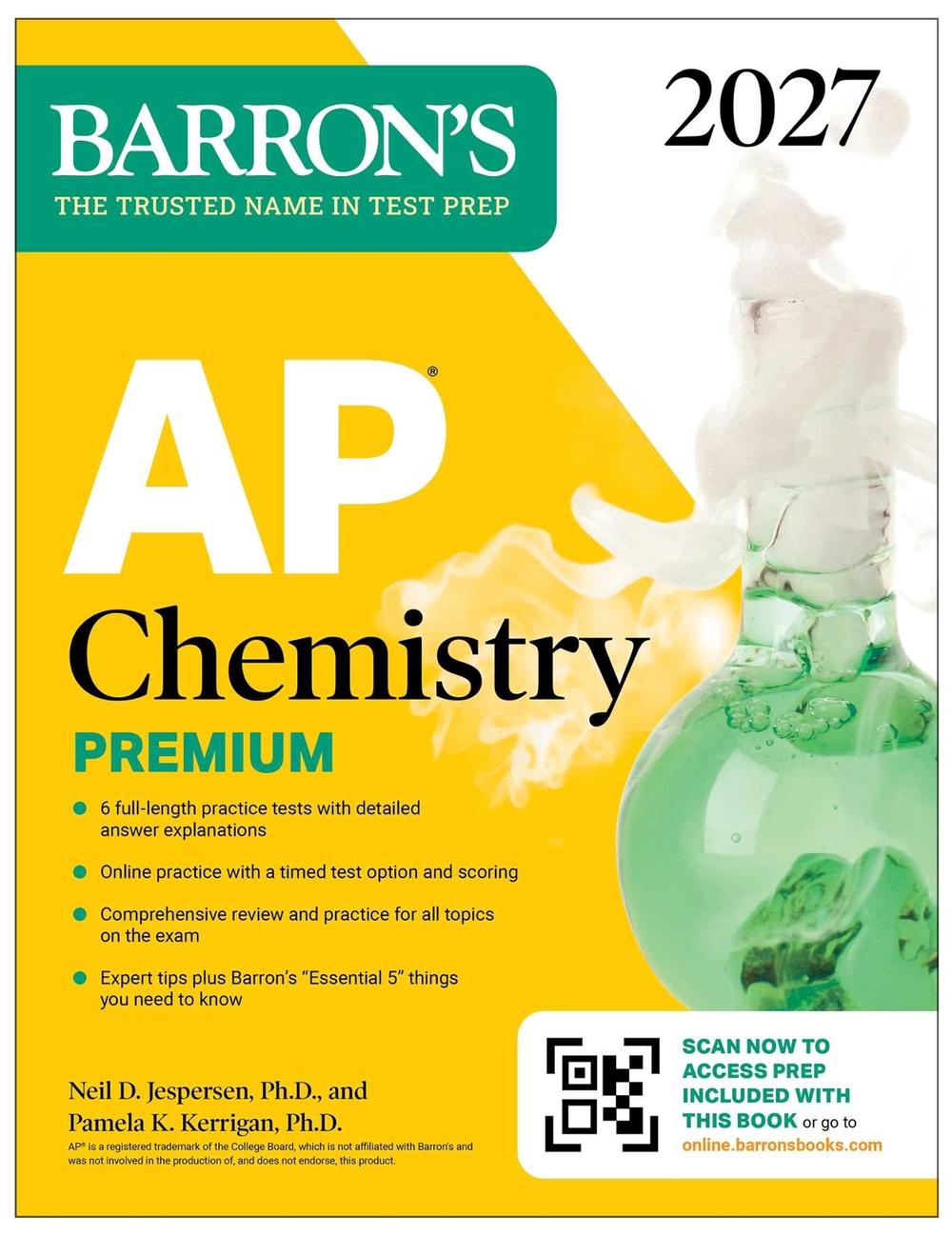 AP Chemistry Premium, 2027: Prep Book with 6 Practice Tests + Comprehensive Review + Online Practice by Neil D. Jespersen - ISBN: 9798349701436
