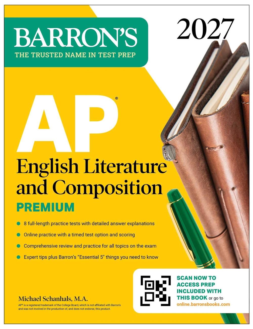 AP English Literature and Composition Premium, 2027: Prep Book with 8 Practice Tests + Online Practice by Michael Schanhals - ISBN: 9798349701474