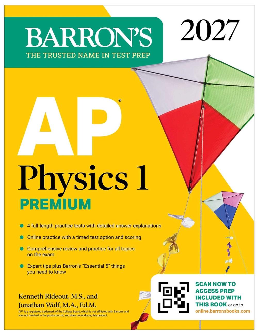 AP Physics 1 Premium, 2027: Prep Book with 4 Practice Tests + Comprehensive Review + Online Practice by Kenneth Rideout - ISBN: 9798349701603