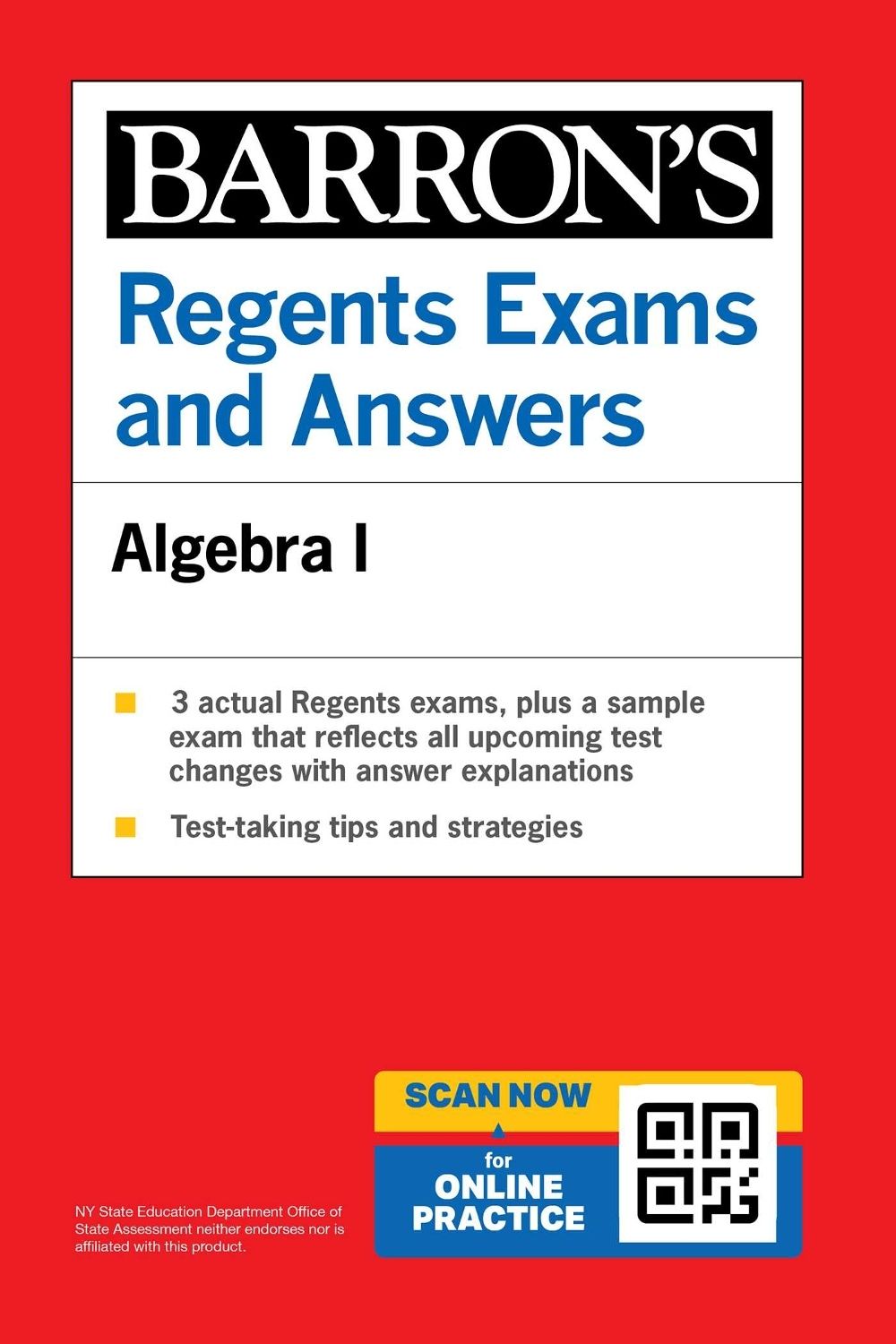 Regents Exams and Answers: Algebra I, Fifth Edition, (Barron's New York Regents) by Gary M. Rubinstein - ISBN: 9798349703621