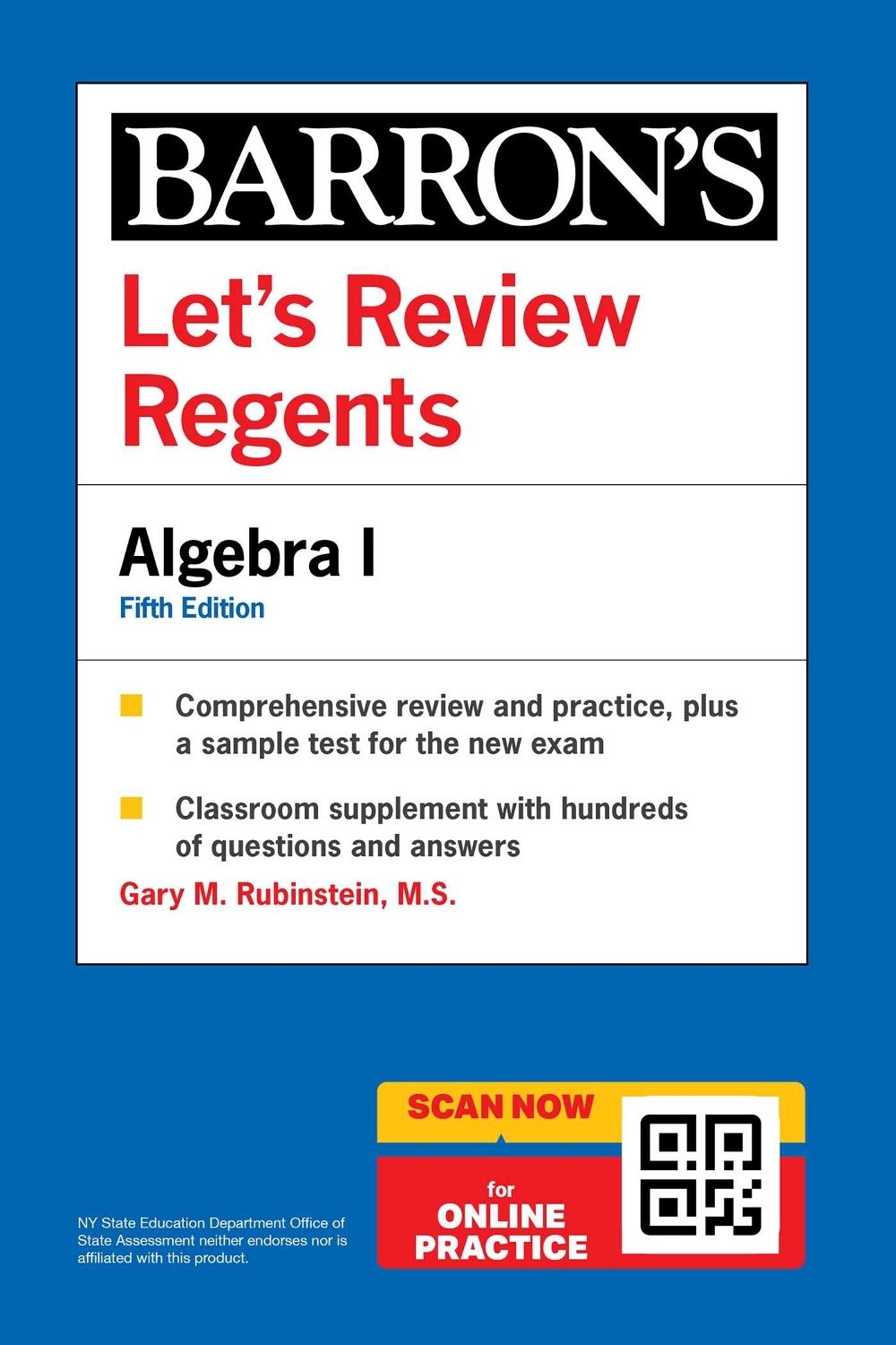Let's Review Regents: Algebra I, Fifth Edition (Barron's New York Regents) by Gary M. Rubinstein - ISBN: 9798349703638