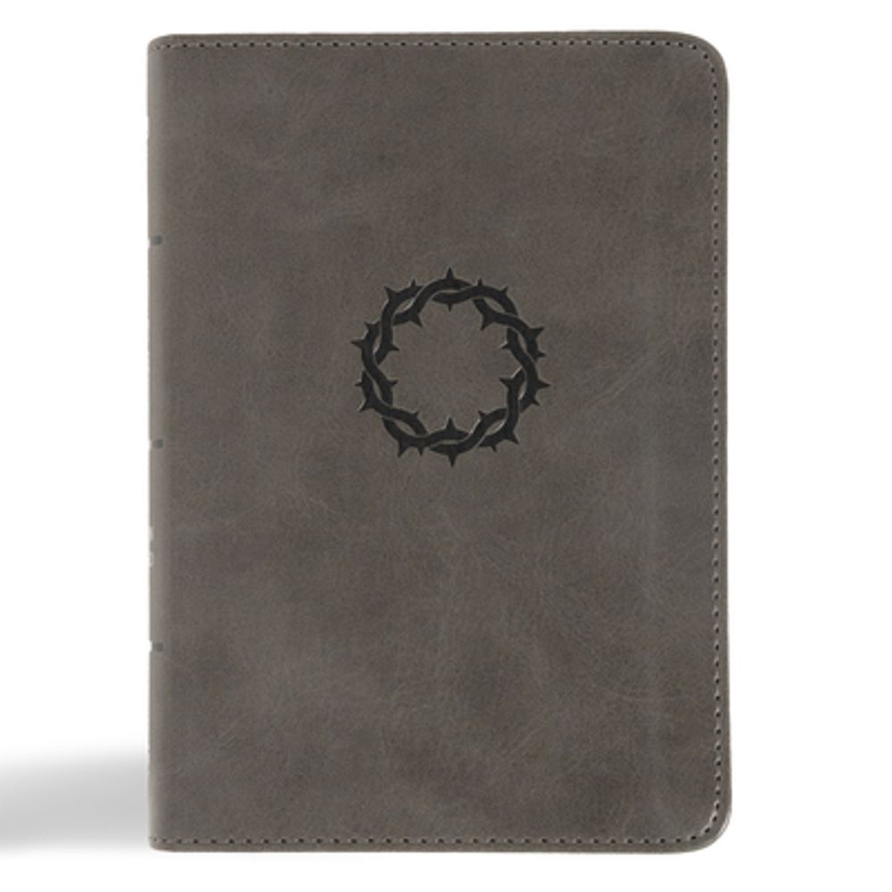 NASB Large Print Compact Reference Bible, Charcoal Leathertouch by Holman Bible Publishers - ISBN: 9798384509448