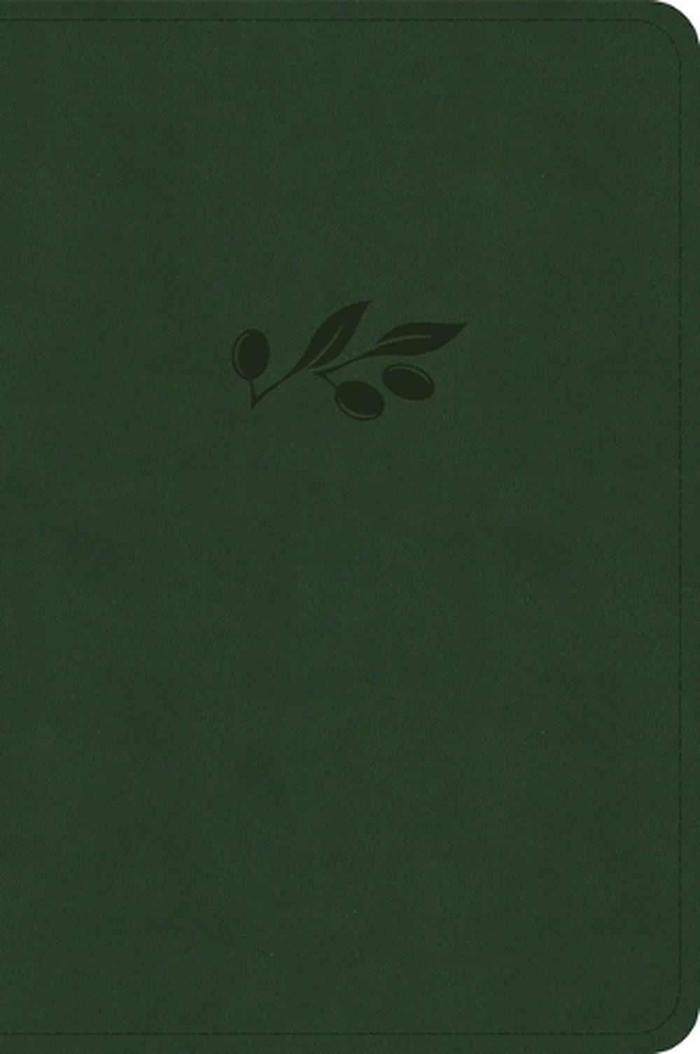 CSB Large Print Compact Reference Bible, Digital Study Edition, Olive Leathertouch by Csb Bibles by Holman - ISBN: 9798384533351
