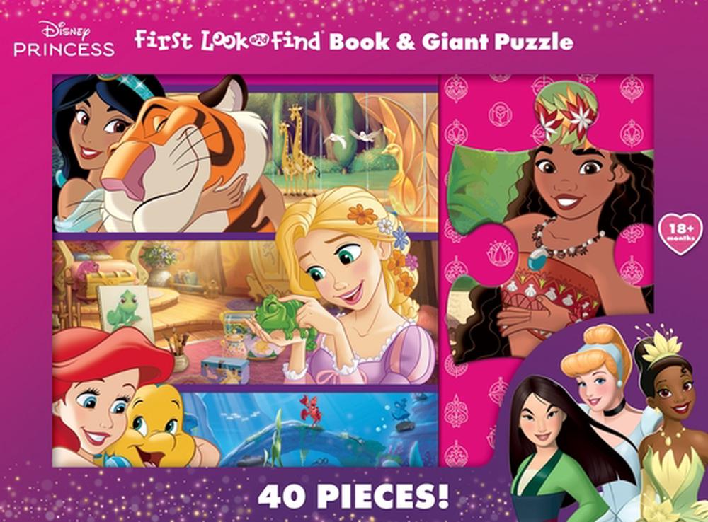 Disney Princess: First Look and Find Book & Giant Puzzle Set by Pi Kids ...