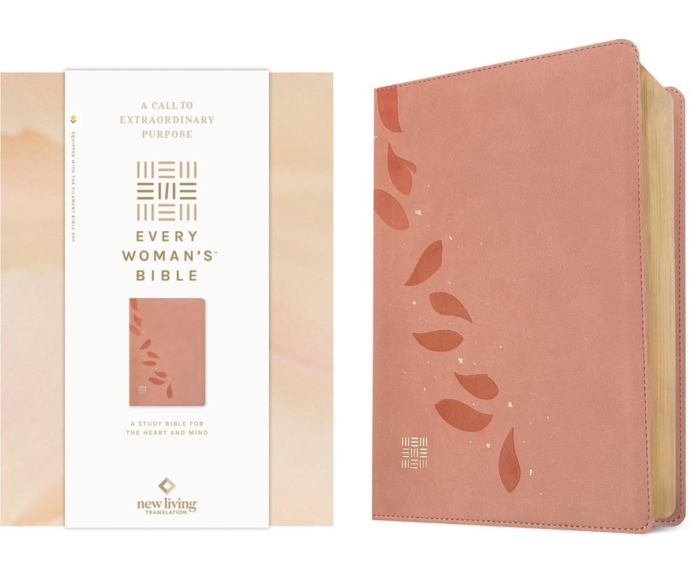 NLT Every Woman's Bible, Filament Enabled (Leatherlike, Pink Petals, Red Letter), 9798400503061