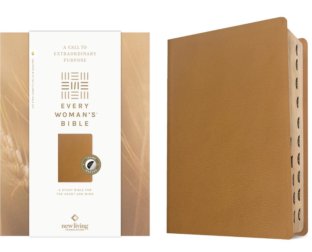 NLT Every Woman's Bible, Filament Enabled (Genuine Leather, Camel, Indexed, Red Letter), 9798400503092