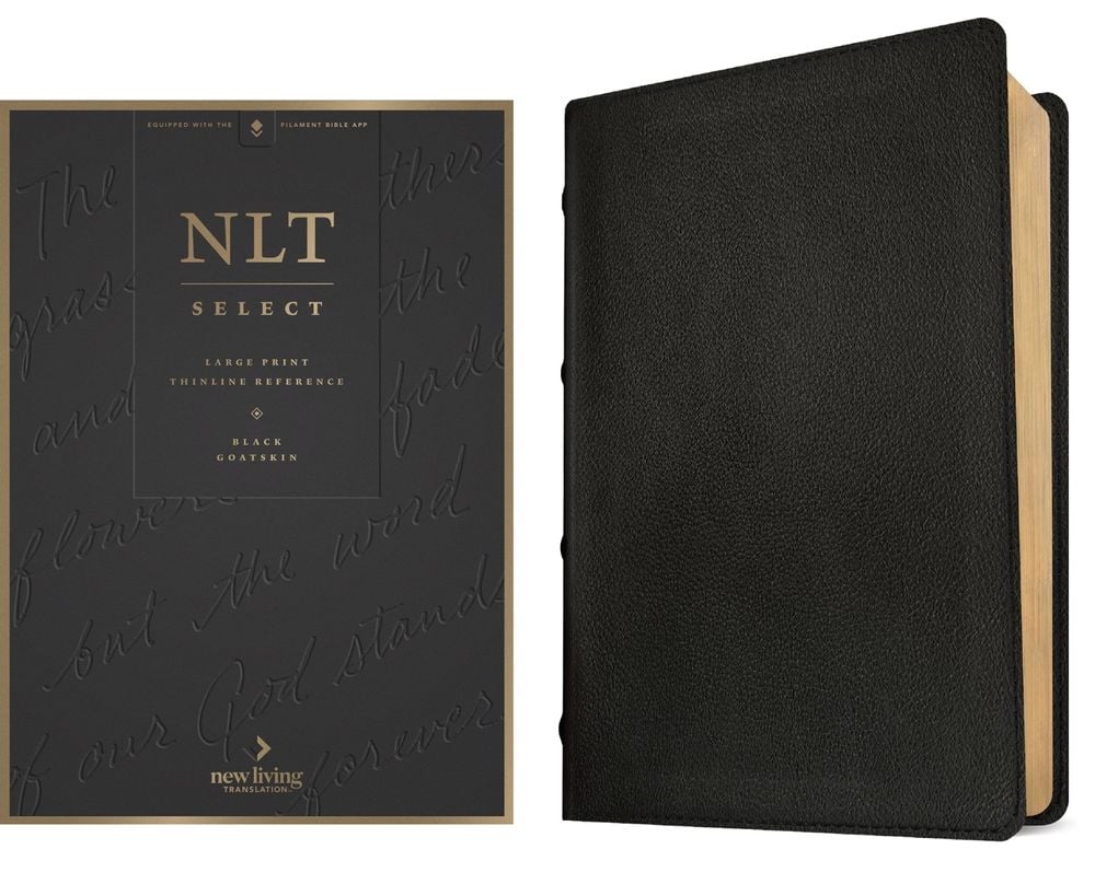 NLT Select Large Print Thinline Reference Bible, Filament Enabled (Goatskin Leather, Black, Red Letter) by New Living Translation - ISBN: 9798400506543