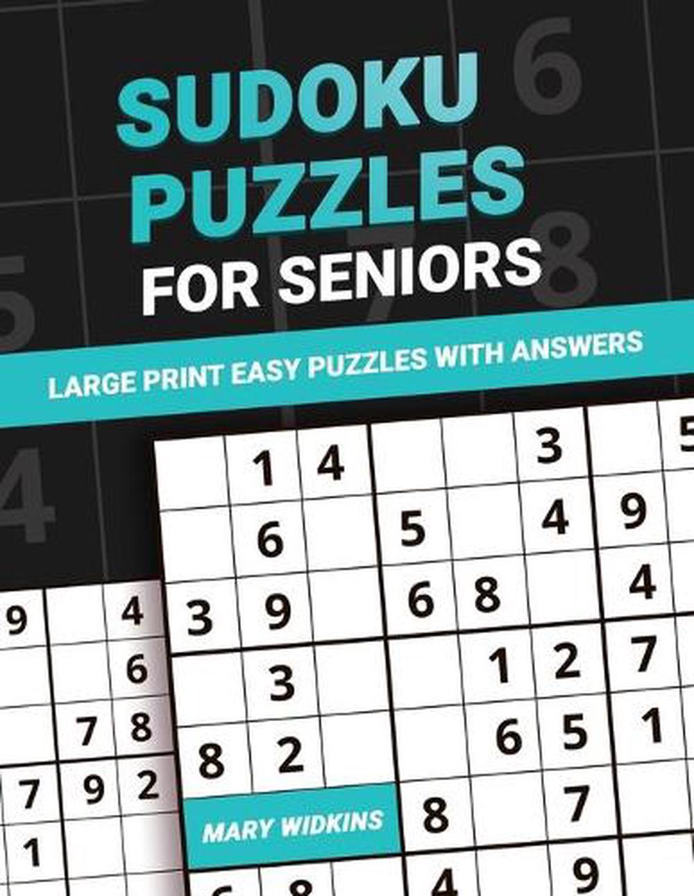 sudoku puzzles for seniors large print easy puzzles with answers by mary widkins paperback 9798746425201 buy online at moby the great