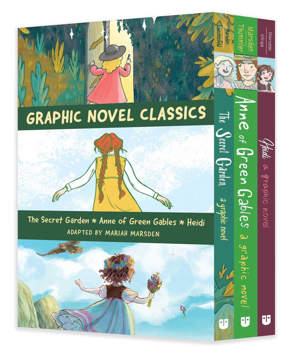 Graphic Novel Classics: The Secret Garden, Anne of Green Gables, and Heidi, 9798881603298
