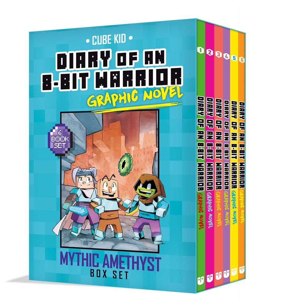 Diary of an 8-Bit Warrior Graphic Novel Mythic Amethyst Box Set by Cube Kid - ISBN: 9798881607081