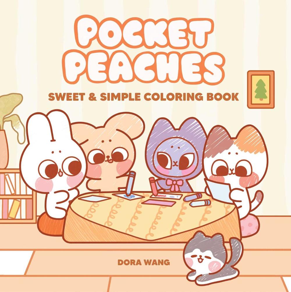 Pocket Peaches Sweet & Simple Coloring Book by Dora Wang - ISBN: 9798881610210