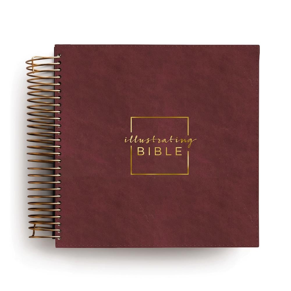 CSB, Spiral-bound Illustrating Bible, Leathersoft Spiral, Cranberry: Draw, Write, and Reflect Your Way Through Scripture by DaySpring - ISBN: 9798886028621