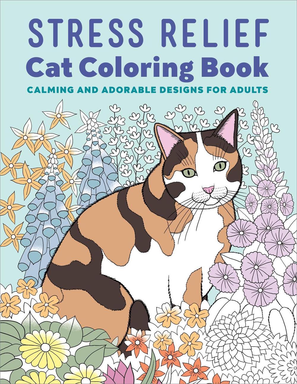 Stress Relief Cat Coloring Book, 9798886507072
