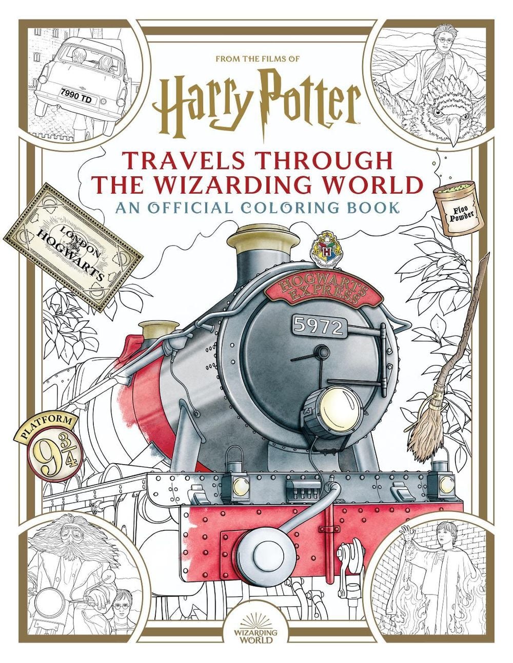 Harry Potter: Travels Through the Wizarding World: An Official Coloring Book by Insight Editions - ISBN: 9798886630893
