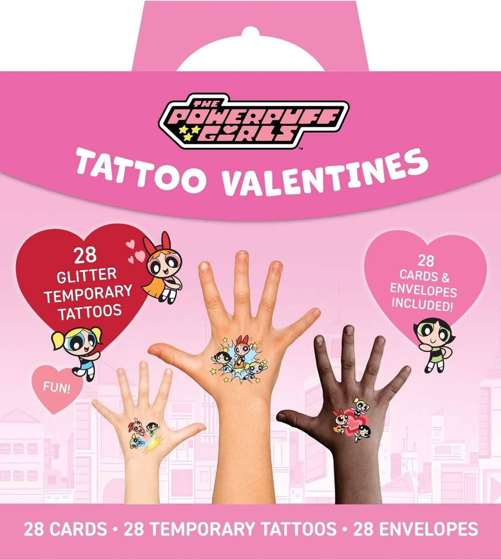 Powerpuff Girls Temporary Tattoo Valentines by Insights - ISBN: 9798886635713