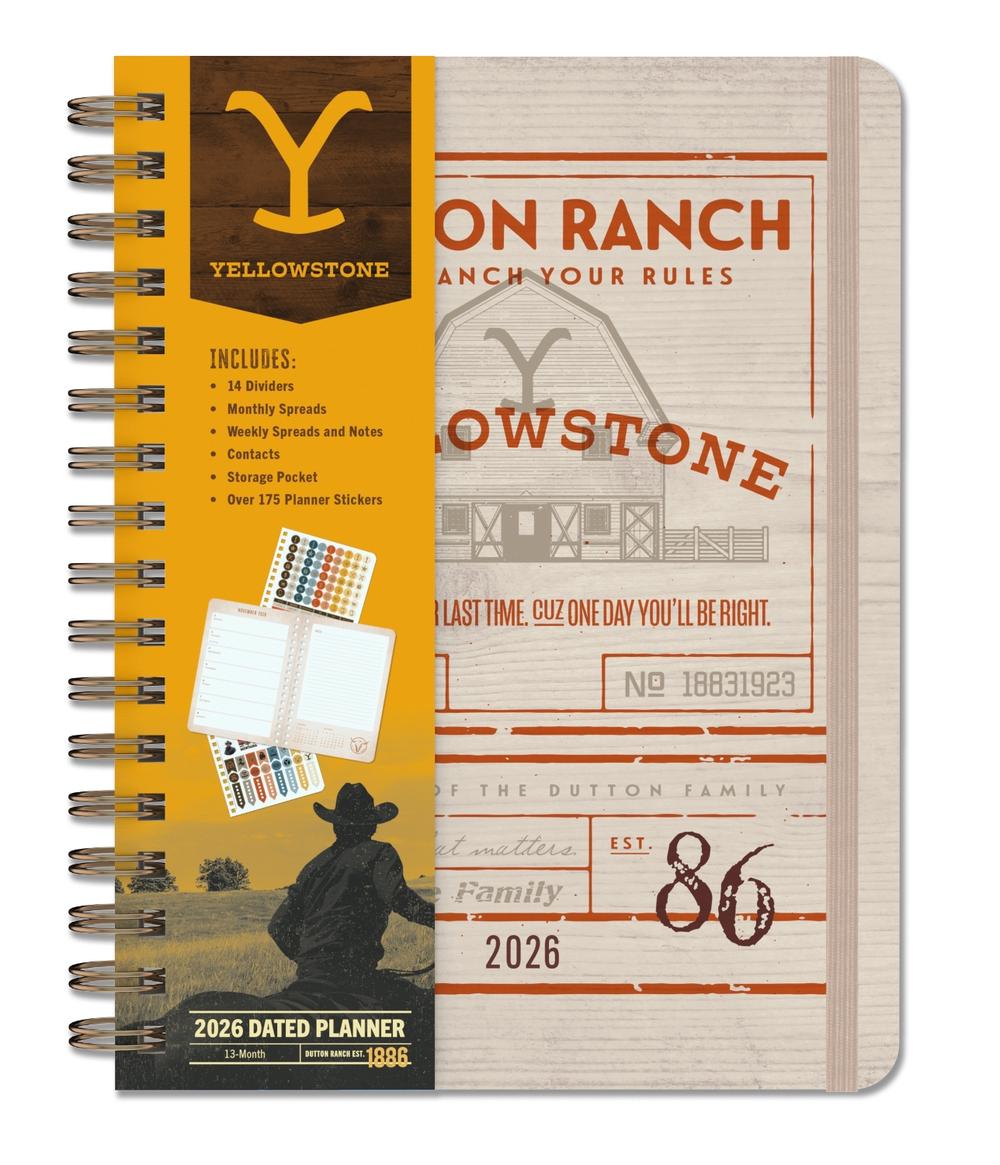 2026 Yellowstone: The Dutton Ranch 13-Month Weekly Planner by Insight Editions - ISBN: 9798886639650