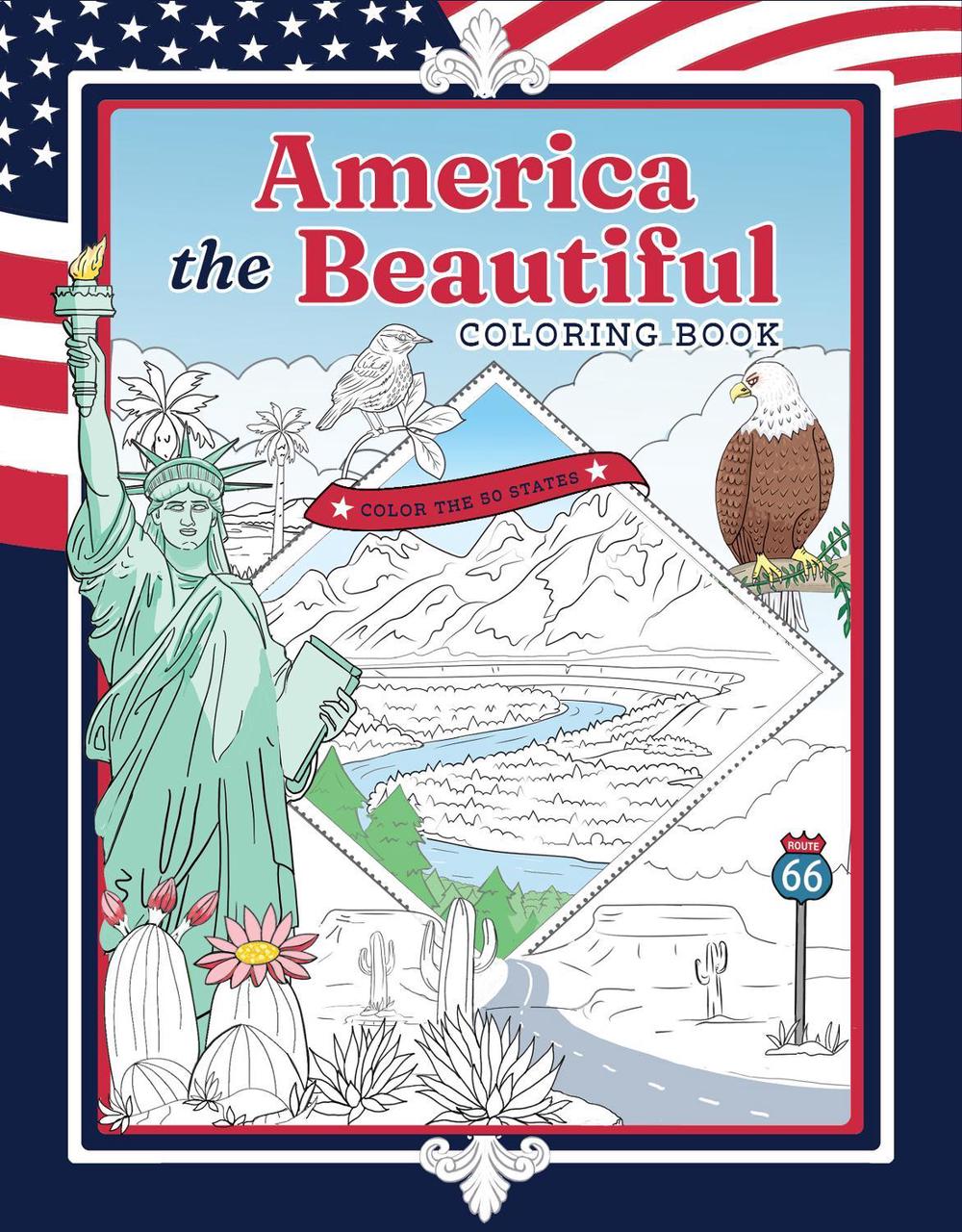 America the Beautiful Coloring Book by Liz Munro - ISBN: 9798886742749