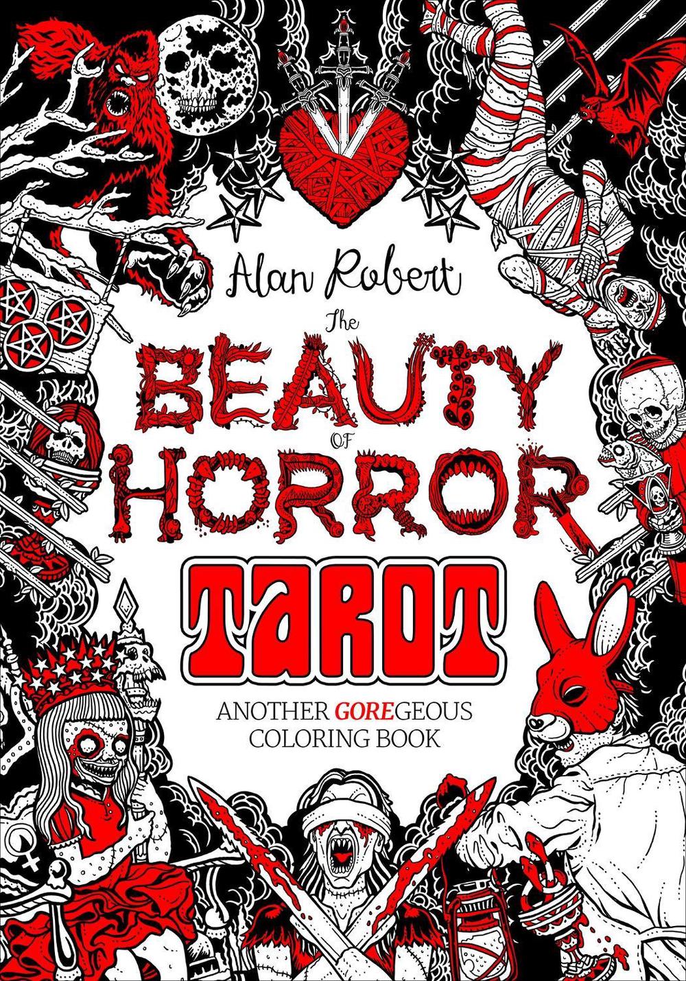 The Beauty of Horror: Tarot Coloring Book, 9798887240374