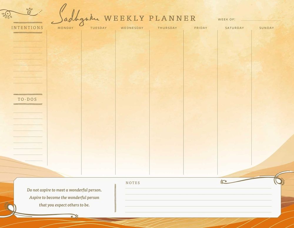 Sadhguru Weekly Planner Notepad by Sadhguru - ISBN: 9798887621951