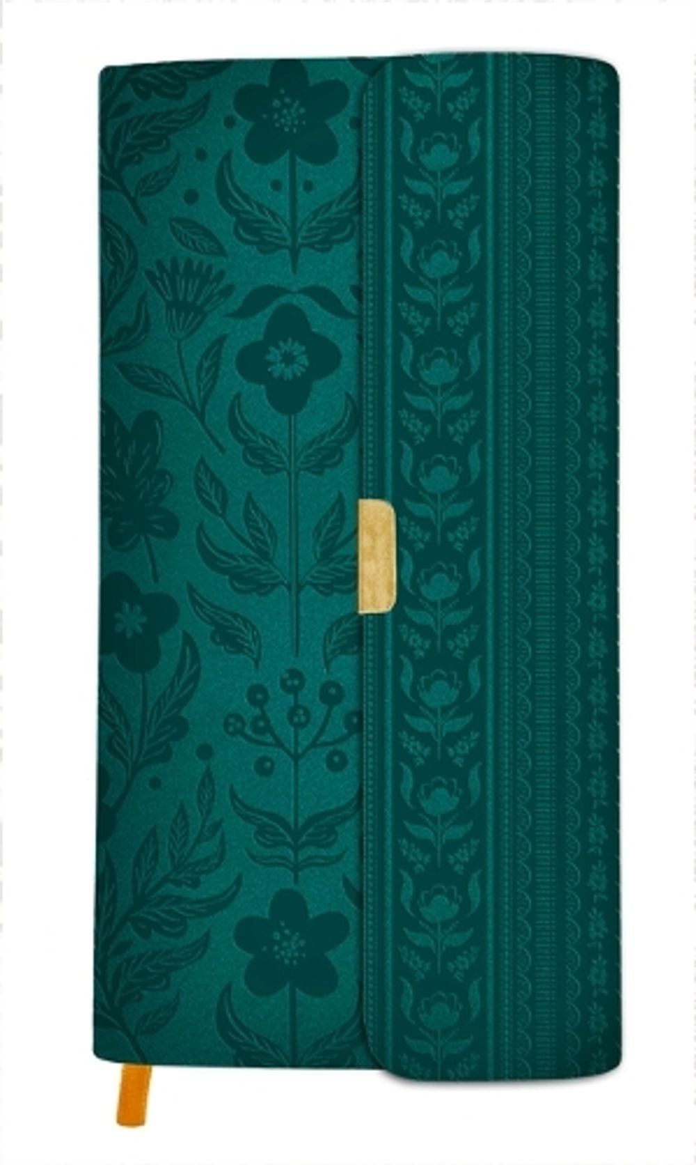 The KJV Compact Bible [Dark Teal Florals with Clasp] by Barbour Bibles - ISBN: 9798891514188