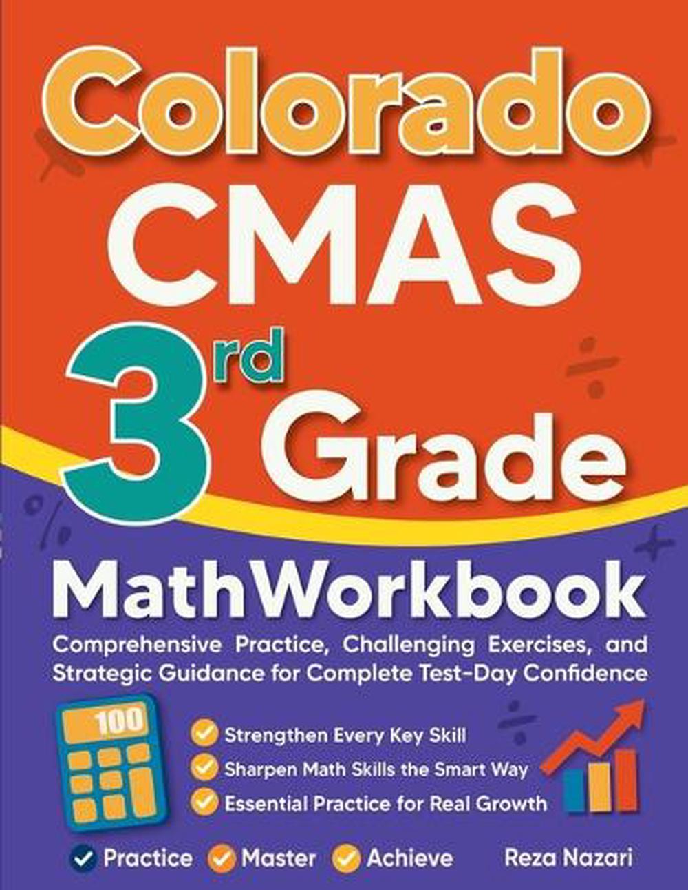 Colorado CMAS 3rd Grade Math Workbook by Reza Nazari, Paperback ...