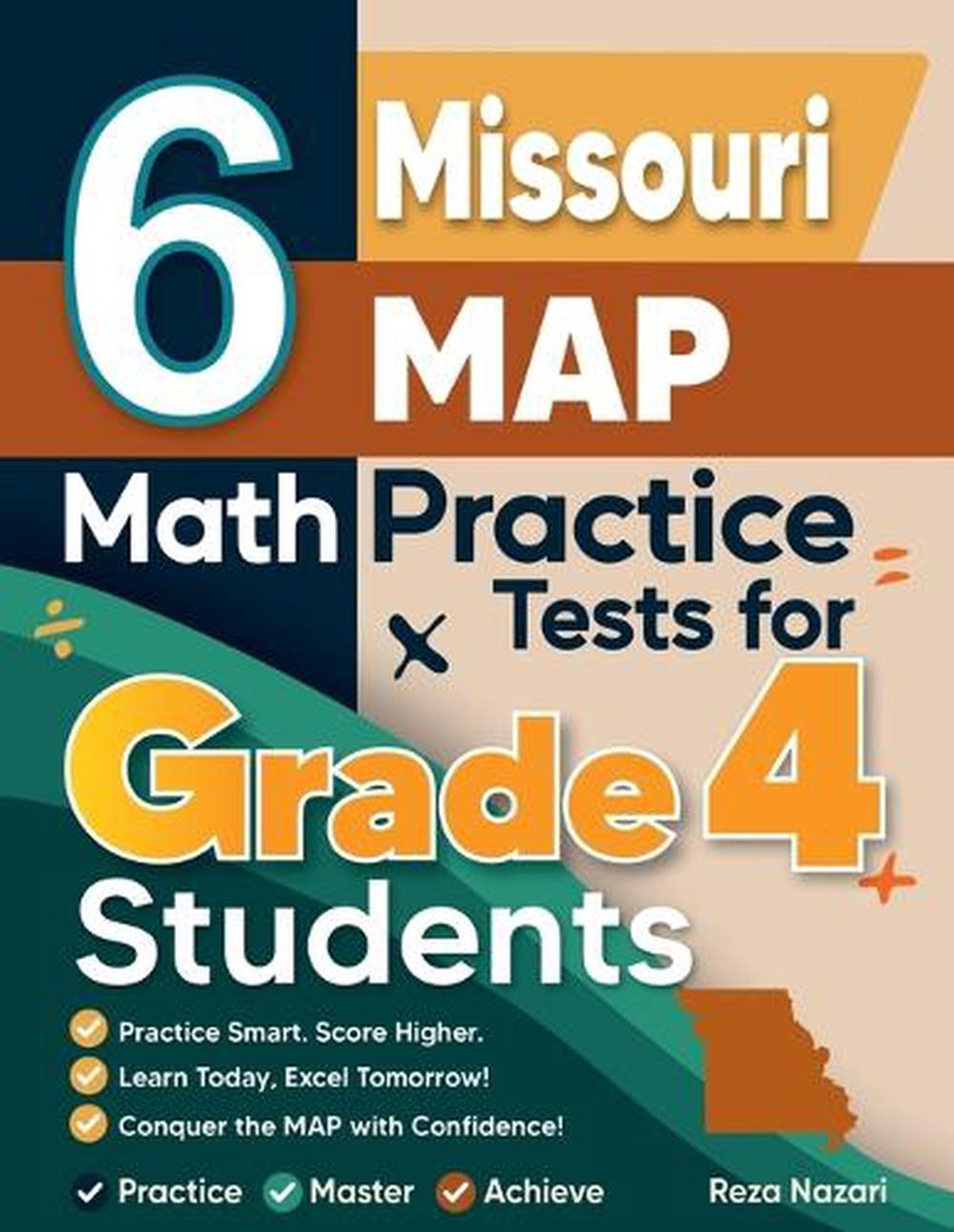 6 Missouri MAP Grade 4 Math Practice Tests by Reza Nazari, Paperback, 9798896479673 | Buy online ...