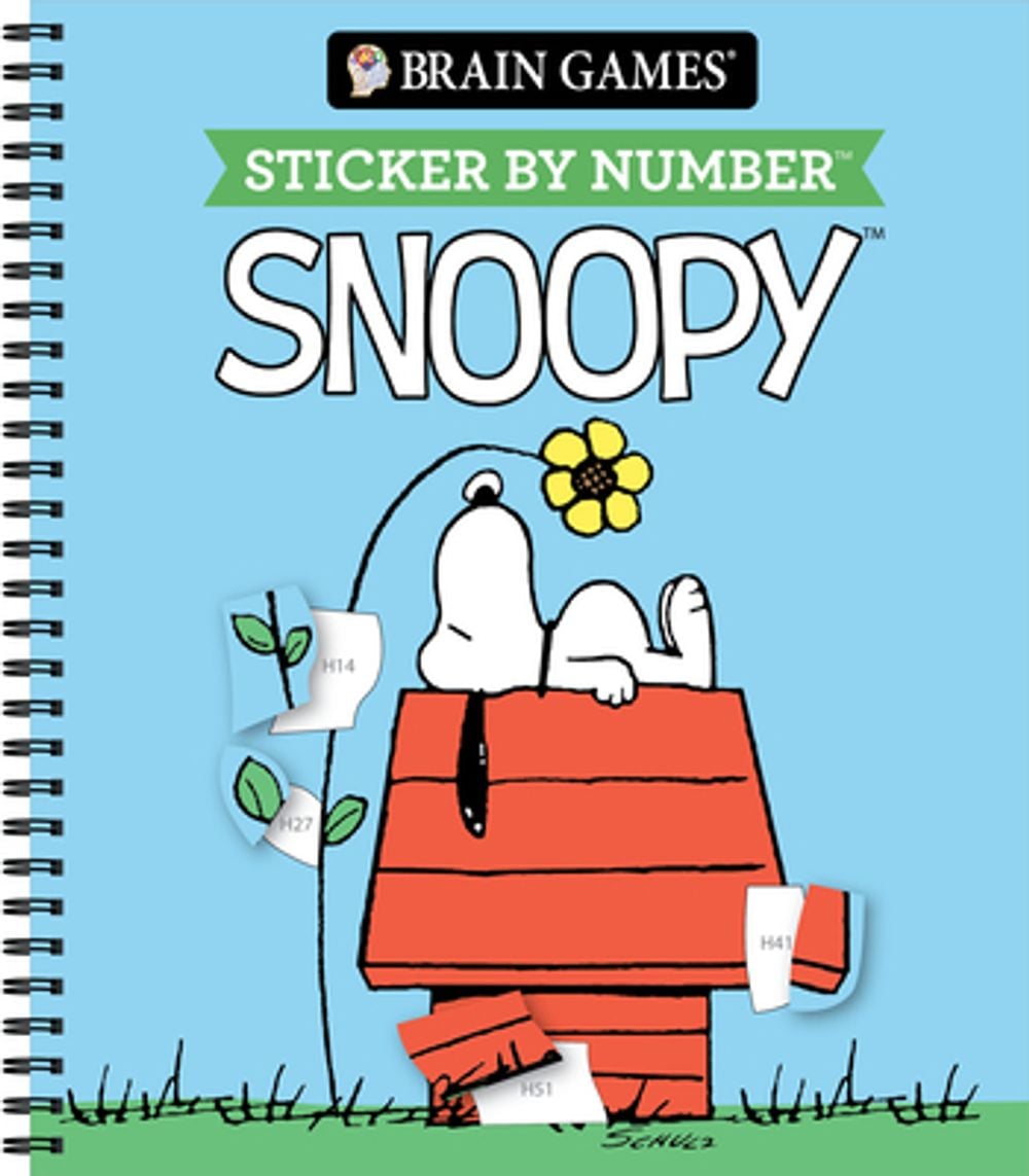 Snoopy Brain Sticker Brain Games - Sticker by Number: Snoopy by Publications International ...