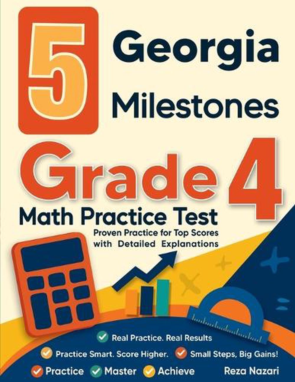 5 Georgia Milestones Grade 4 Math Practice Tests by Reza Nazari ...