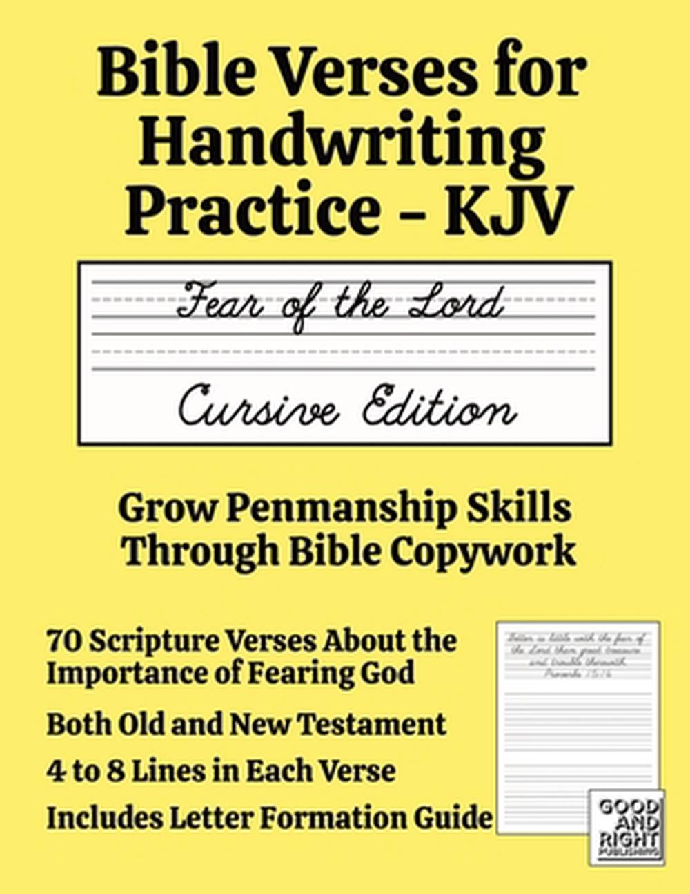 Bible Verses for Handwriting Practice - KJV by Good And Right Publishing - ISBN: 9798988488132