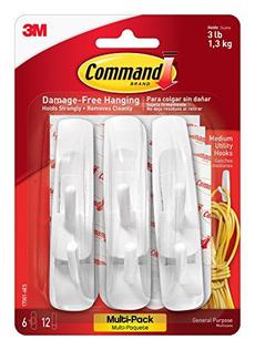 3M Command Large Picture-Hanging Strips, White, 4-Strip 