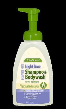 babyganics night time shampoo and body wash