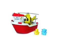 Green Toys Rescue Boat With Helicopter Bath Toy