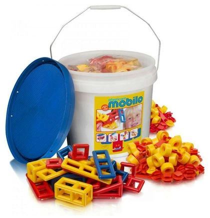 Mobilo Large Bucket With Lid - 234 Pieces (Bucket Colour May Vary) by Mobilo - ISBN: 4260661519051