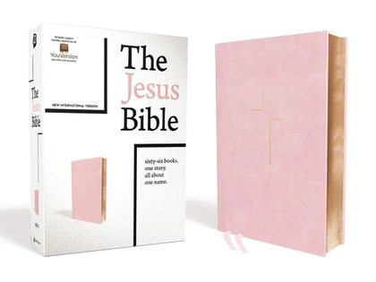 The Jesus Bible, NIV Edition, Leathersoft over Board, Pink, Comfort Print by Louie Giglio - ISBN: 9780310450788