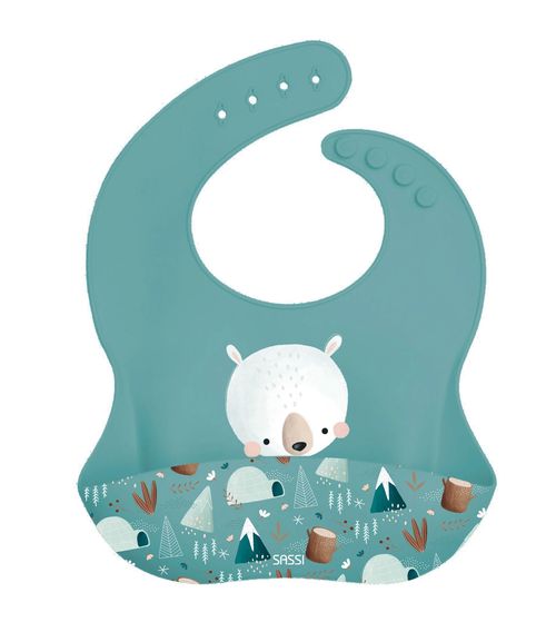 Sassi Silicone Bib (Munchy the Bear) by Sassi - ISBN: 8050148762003